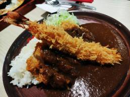 Japanese curry with katsu and ebi